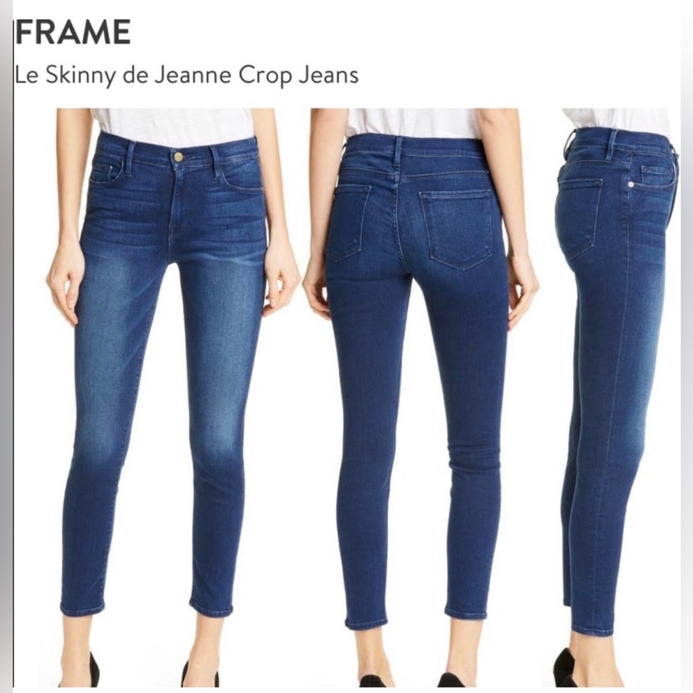 Frame Denim Dark Blue Skinny Jeans Sz 32
